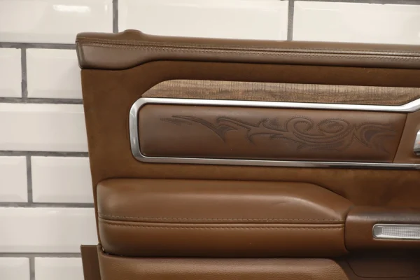 21-24-ram-1500-longhorn-left-front-door-panel-mountain-brown-n8-oem-4811859 21-24 Ram 1500 Longhorn Left Front Door Panel Mountain Brown N8 OEM