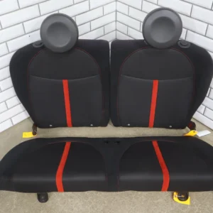 57_1ab65d0e-573a-4f6e-a950-c44378838d3b 2012-2017 Fiat 500 Abarth (1.4L Turbo 2-Door) Cloth Rear Seat Black/Red