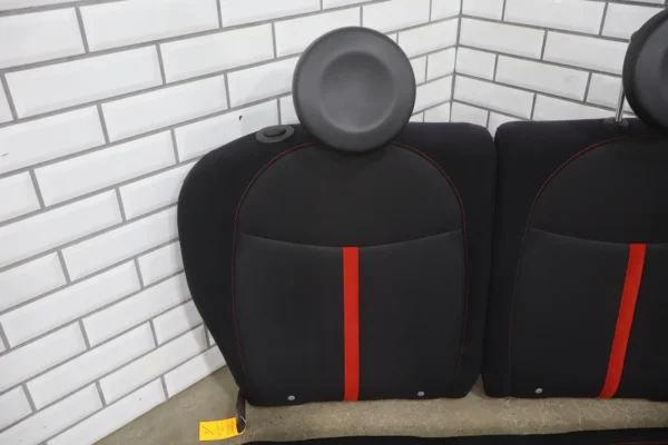 57_8174d73e-19a9-445a-8bdf-e6cddf593d3d 2012-2017 Fiat 500 Abarth (1.4L Turbo 2-Door) Cloth Rear Seat Black/Red