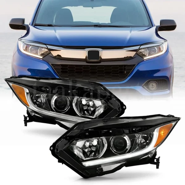 s-l1600 (48) Headlights Headlamps Halogen w/LED DRL Pair LH RH For 2019 2022 Honda HRV HR-V