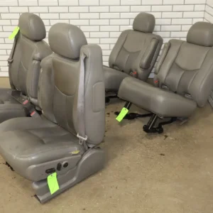 2006 GMC Yukon Denali Leather Heated Seat Set Front/Rear Stone Gray 922