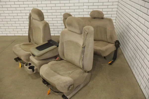 57_d41a7a4c-5d18-4b32-bceb-f8dba88d98f1 (1) 99-02 Chevy GMC Silverado Sierra Extended Cab Seat Set Front/Rear Tan (52D)
