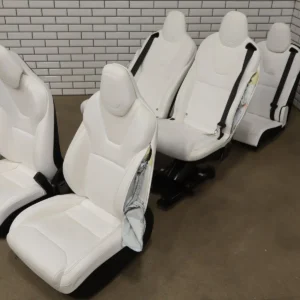 web_1c242e44-c307-4517-9d61-8076048b5b23 2016-2020 Tesla Model X White Leather Seat Set 6 Seat OEM