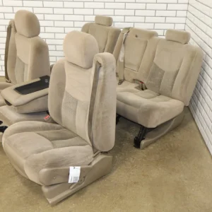 web_6326fae6-5f09-4f7c-b581-e05ba0430836 2003-2007 Chevrolet Silverado HD Crew Cab Cloth Seats Set (Tan) GMT800