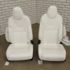 web_6e9b6e53-8071-4dbe-8b91-ea45cf846352 2016-2020 Tesla Model X White Leather Seat Set 6 Seat OEM