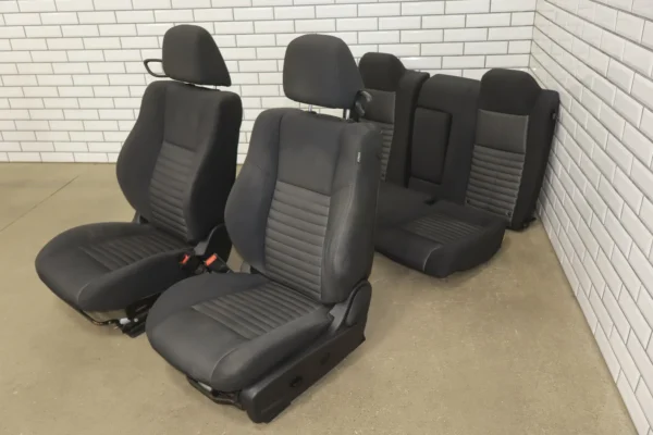 web_a3141fa2-e761-4581-9712-4fe676cf5176 11-14 Dodge Challenger Dark Slate Cloth Seat Set Front/Rear OEM