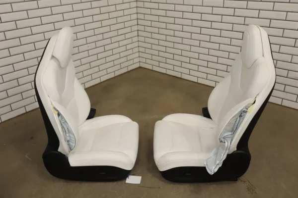 web_a56bca54-5822-4f71-805f-434abacda8f1 2016-2020 Tesla Model X White Leather Seat Set 6 Seat OEM
